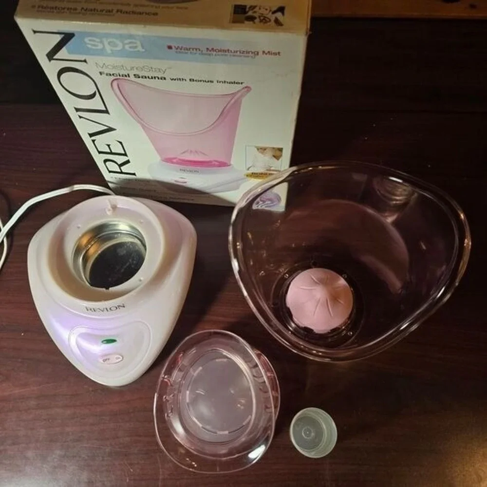 New! Revlon MoistureStay Facial Sauna with BONUS Inhaler‎ TESTED Cleaning Detox